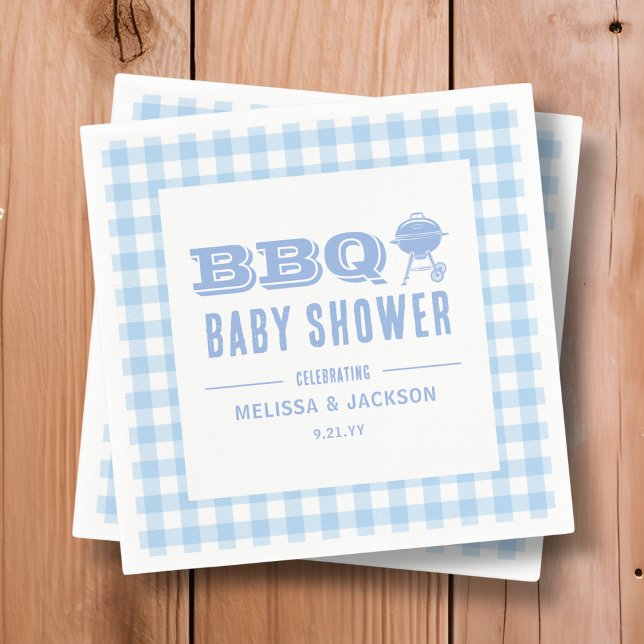 Blue Backyard BBQ Baby Shower  Napkins (Creator Uploaded)