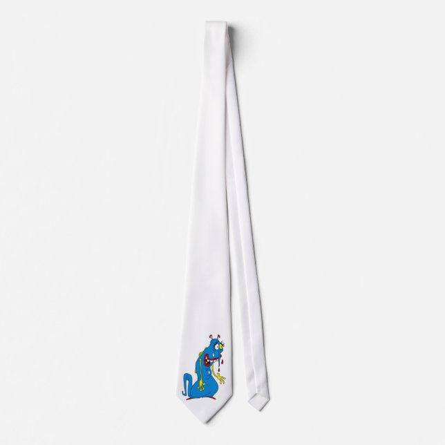 Blue bacteria neck tie (Front)
