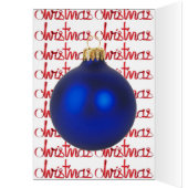 Blue Ball Christmas Decoration Red Ribbon Holiday (Inside (Left))