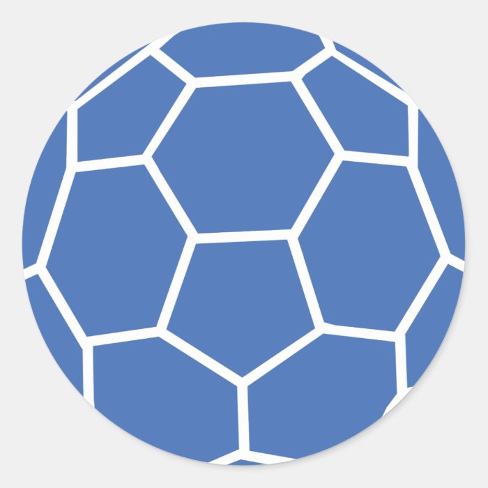 blue ball handball round sticker