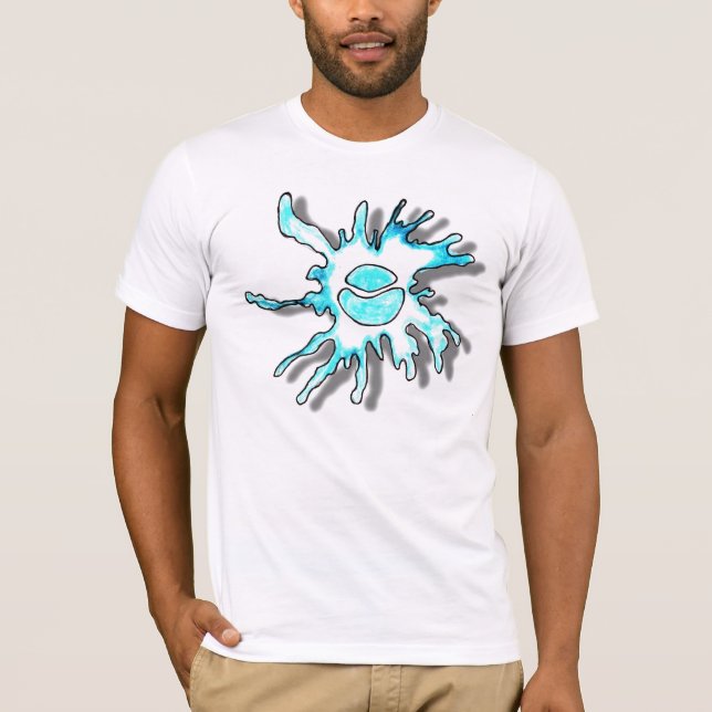 Blue Ball Water Splash T-Shirt (Front)