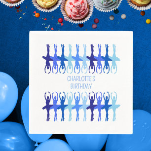 Blue Ballerina Custom Birthday Napkins