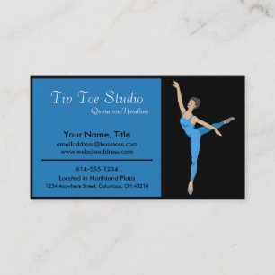 Blue Ballerina Dancer - Business Cards