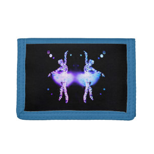 Blue Ballerina Fairy Glow Trifold Wallet
