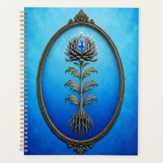 Blue Ballerina Stone Flower Notebook