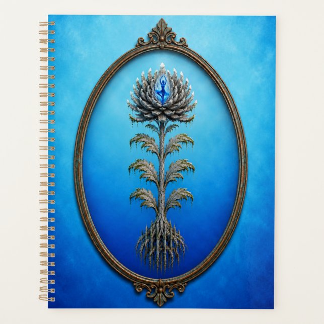 Blue Ballerina Stone Flower Notebook (Front)