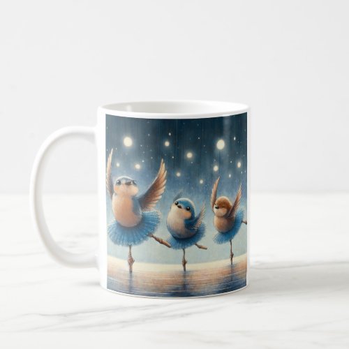 Blue Ballet Birds Coffee Mug