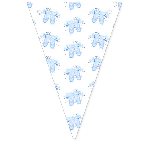 Blue Ballet Birthday Pointe Shoes Bunting Flags