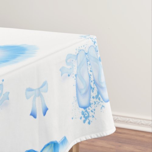 Blue Ballet Birthday Tutu  Pointe Shoes Tablecloth