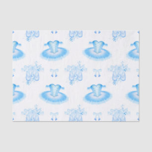 Blue Ballet Birthday Tutu & Pointe Shoes Tissue Paper