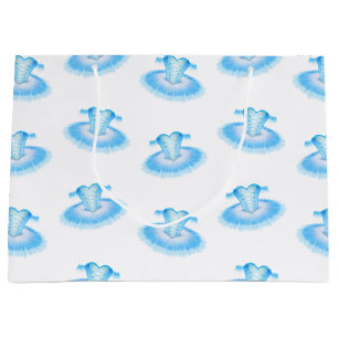 Blue Ballet Birthday Tutu Watercolour Large Gift Bag