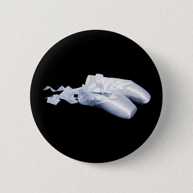 Blue Ballet Shoes Button (Front)