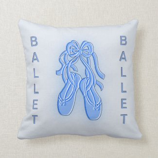 Blue Ballet Slippers American Mojo Pillow Pillow