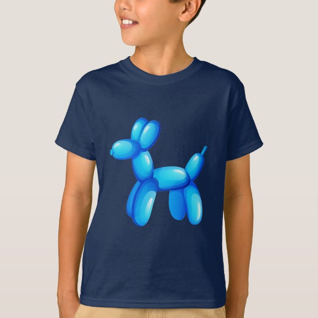 Blue Balloon Animal Dog T-Shirt (Front)
