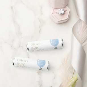 Blue Balloon, Eucalyptus, Greenery, Baby Shower Breath Savers® Mints