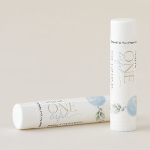 Blue Balloon, Eucalyptus, Greenery, First Birthday Lip Balm