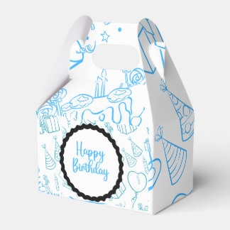 blue balloon favor boxes