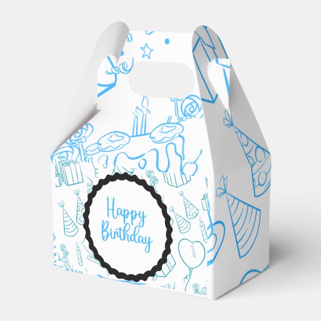 blue balloon favor boxes (Front Side)