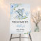 Blue Balloon Floral Elephant Welcome Sign
