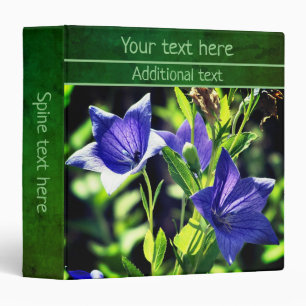 Blue Balloon Flowers In Sunlight Personalized 3 Ring Binder