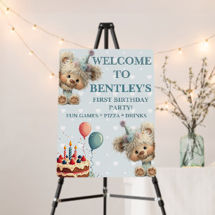 Blue Balloon Hedgehogs Celebration Foam Board