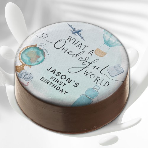 Blue Balloon ONEderful World 1st First Birthday Chocolate Covered Oreo