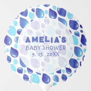 Blue Balloon Pattern Baby Boy Baby Shower Balloon