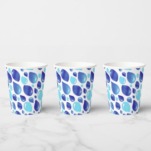 Blue Balloon Pattern Baby Boy Baby Shower Paper Cups