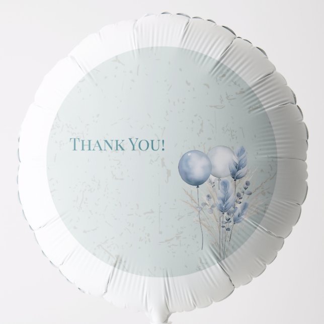 Blue Balloons and Patterned Background (Front)