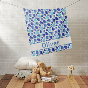 Blue Balloons Baby Boy  Blanket