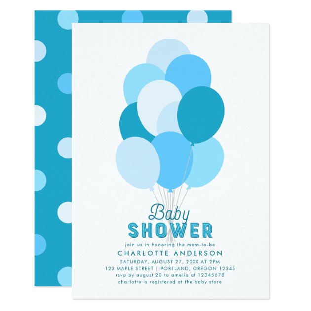 baby shower blue balloons