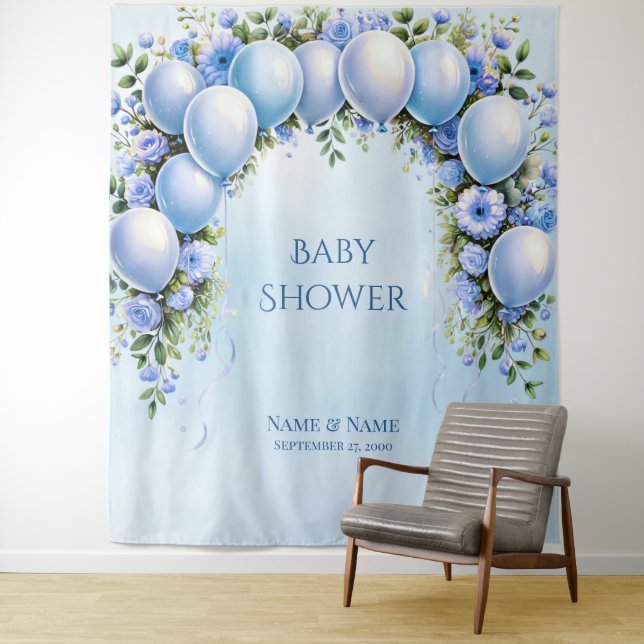 Blue Balloons Backdrop (In Situ)
