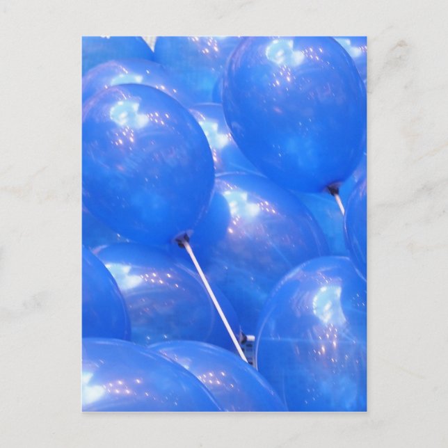 Blue Balloons Custom Postcard (Front)