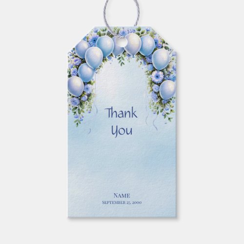 Blue Balloons Gift Tag