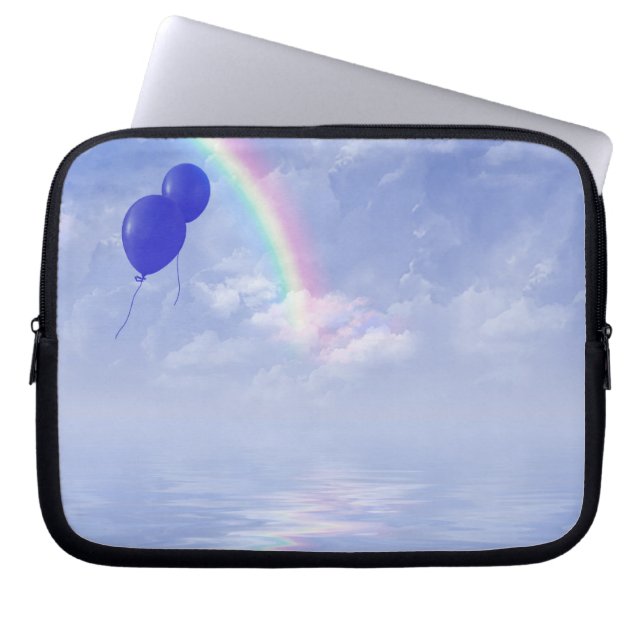 Blue Balloons Laptop Sleeve (Front)