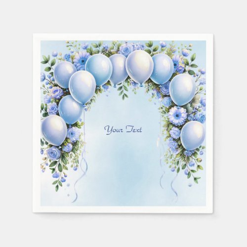 Blue Balloons Napkins