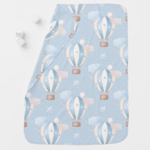 Blue Balloons Pattern Baby Blanket