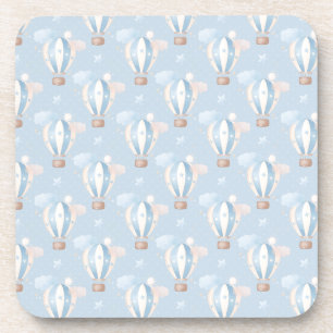 Blue Balloons Pattern Beverage Coaster