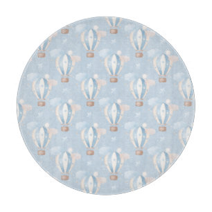 Blue Balloons Pattern Cutting Board