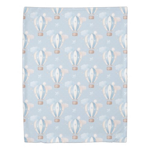 Blue Balloons Pattern Duvet Cover