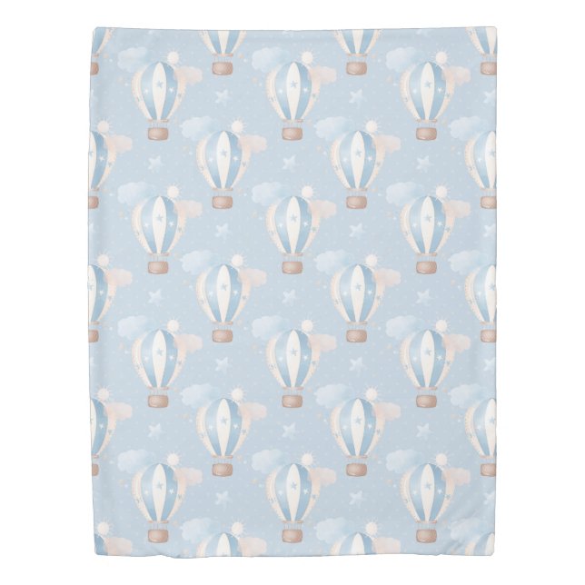 Blue Balloons Pattern Duvet Cover (Front)