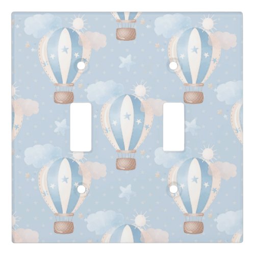 Blue Balloons Pattern Light Switch Cover