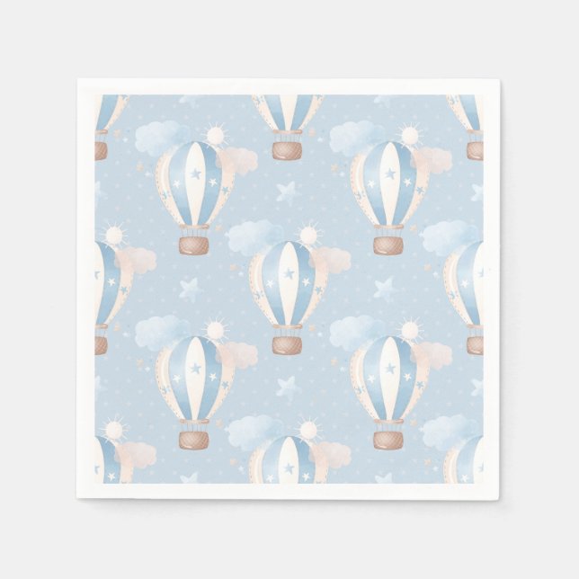 Blue Balloons Pattern Napkins (Front)