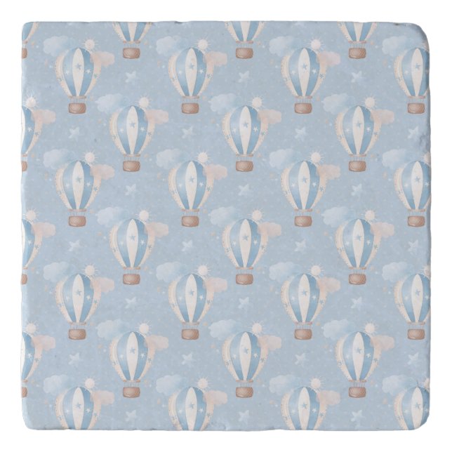 Blue Balloons Pattern Trivet (Front)