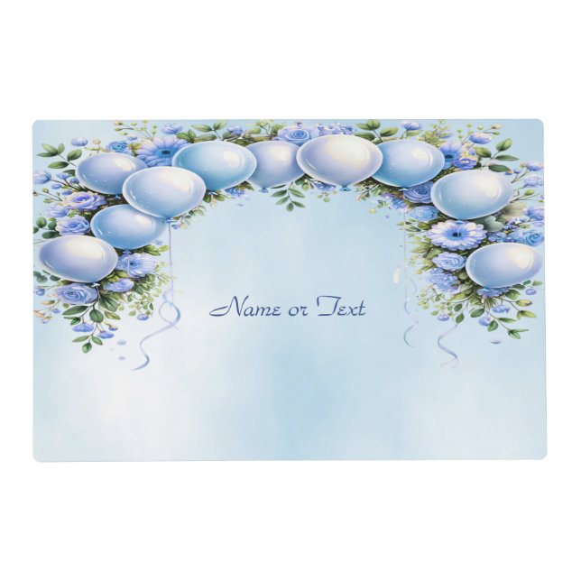 Blue Balloons Placemat (Front)