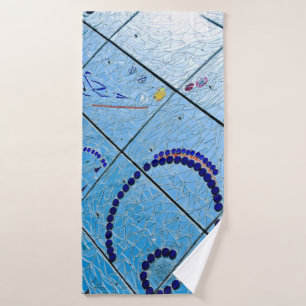 Blue Baltimore Mirror Mosaic Bath Towel