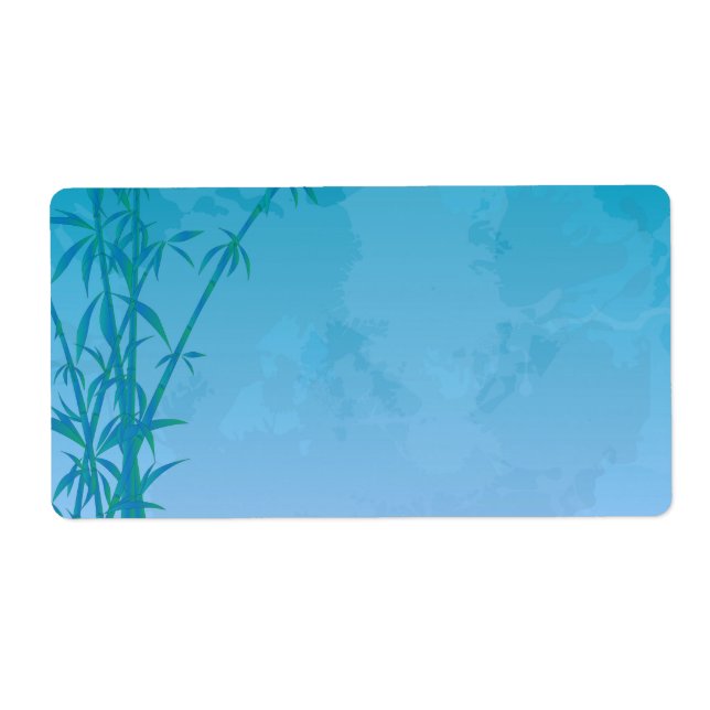 Blue bamboo label (Front)