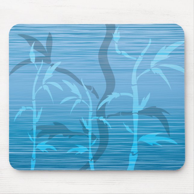 Blue Bamboo Mouse Pad (Front)