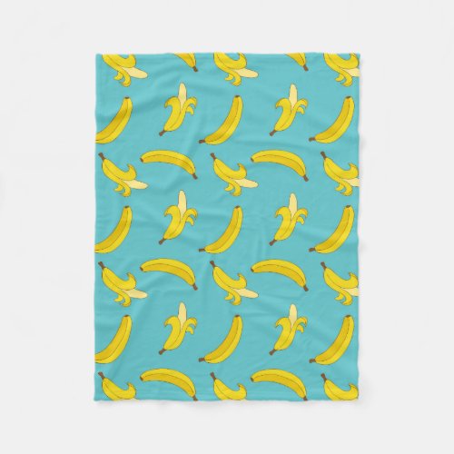 Blue Bananas Fleece Blanket