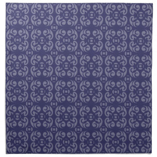 Blue band damask wedding dinner napkin